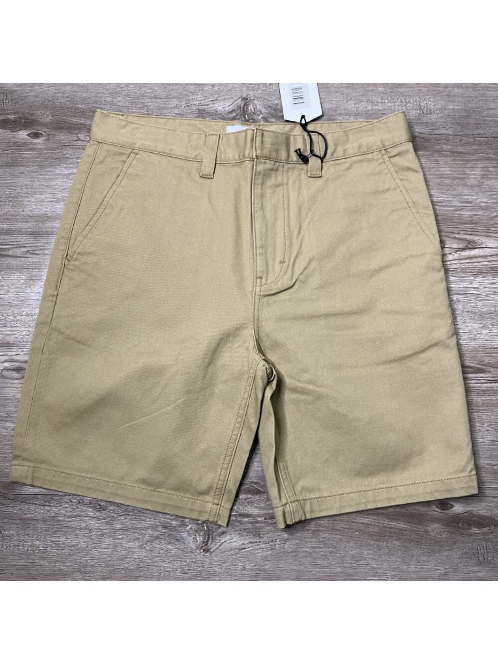WESC Rai Chino Shorts Mens 31 Light Khaki 8 inch Inseam NWT
